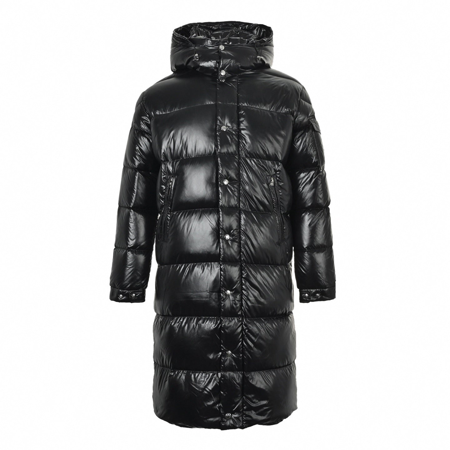 h*a様 MONCLER LIN Long nylon coat High-Gloss Nylon Long Down Parka | Black – HauteRoma