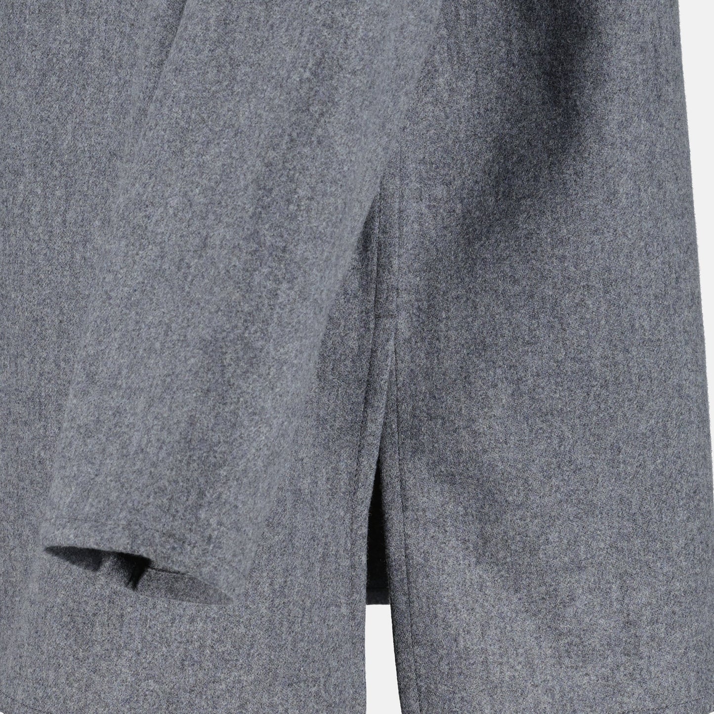 Gray Wool Polo Shirt