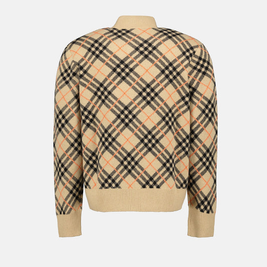 Checked Cashmere Bomber