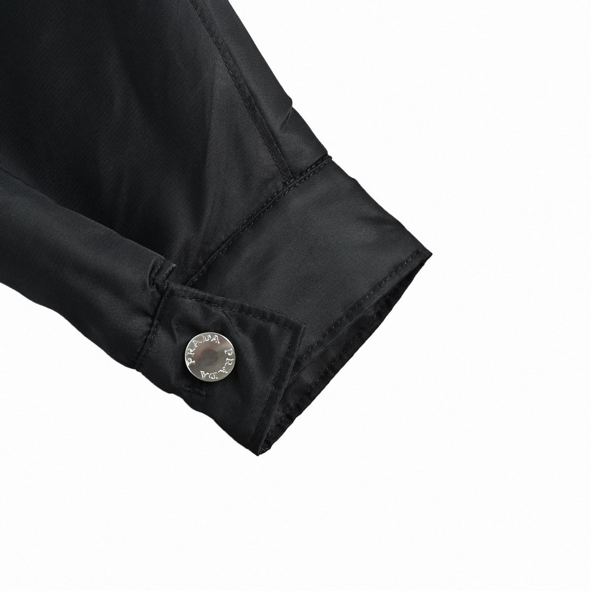 Corduroy Collar Re-Nylon Overshirt Jacket in Jet Black