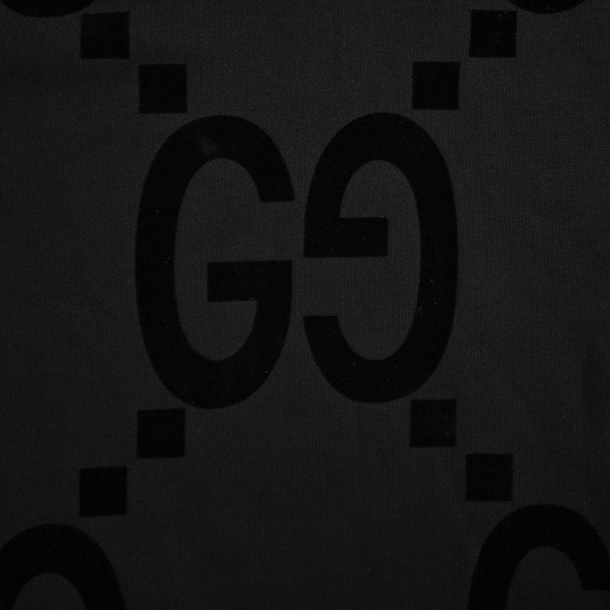Jumbo GG Flocked Velvet Track Trousers in Black