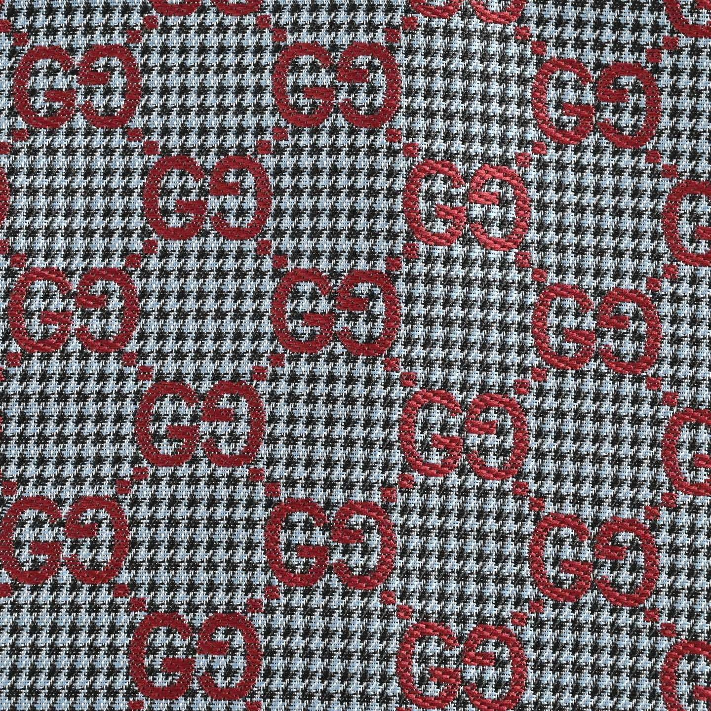 GG Houndstooth Zip Jacket | Grey & Red