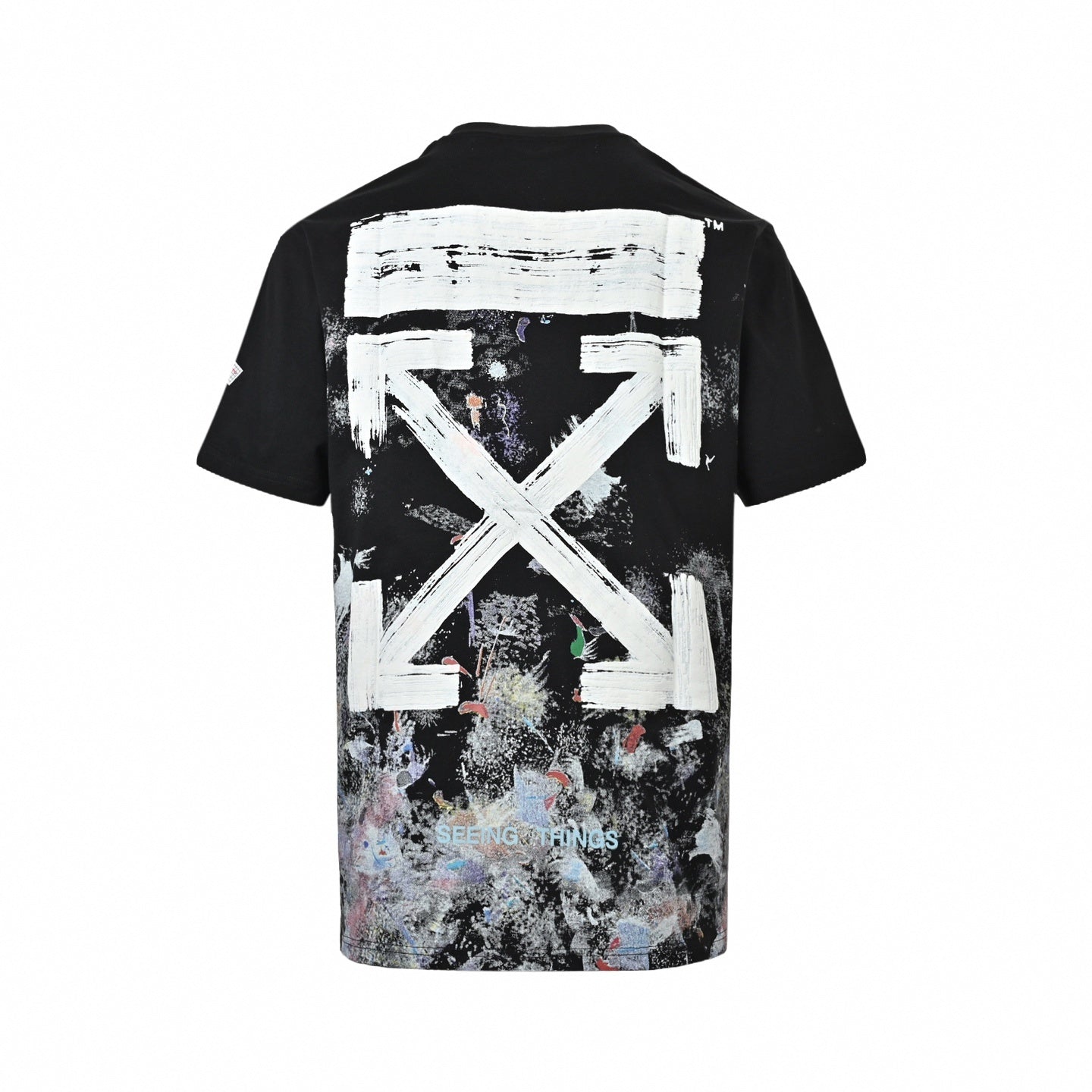 【美品】オフホワイト M Tシャツ 黒 アローロゴ SEEING THINGS Painted Arrows 