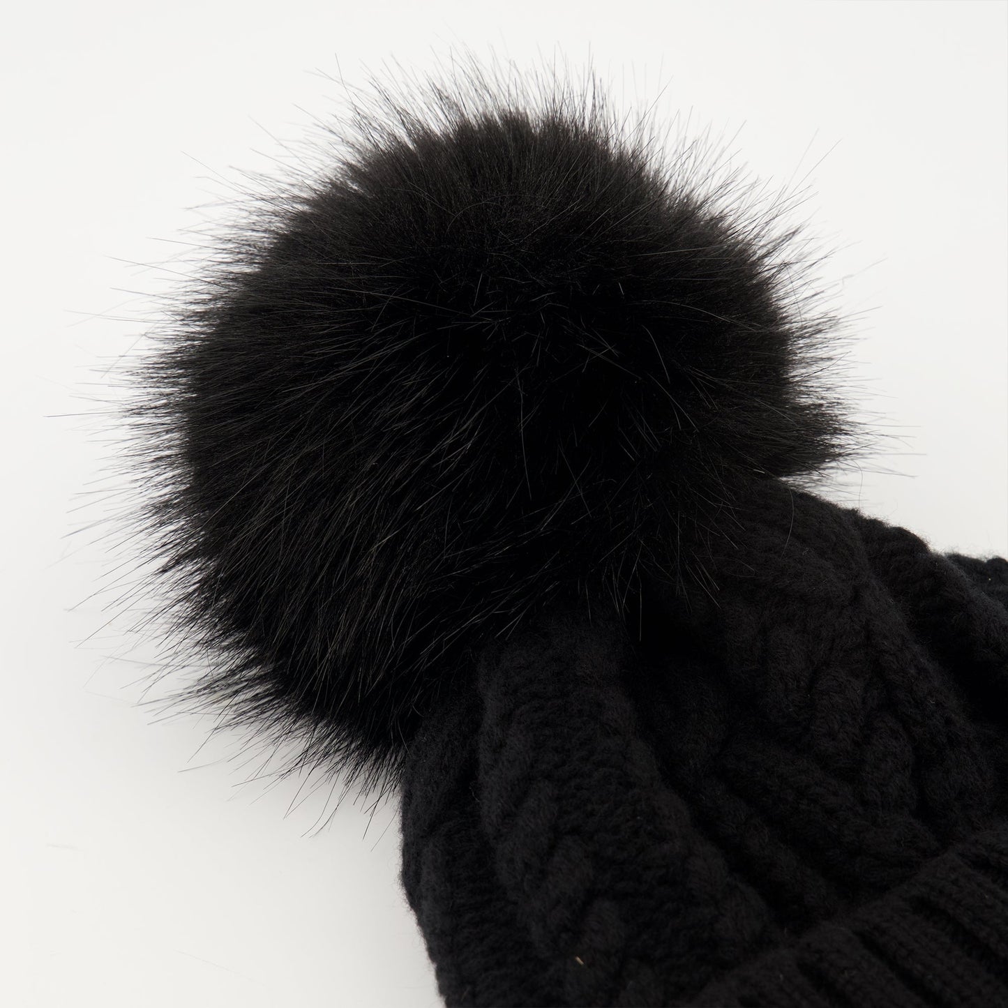 Cashmere Beanie with Pom-Pom
