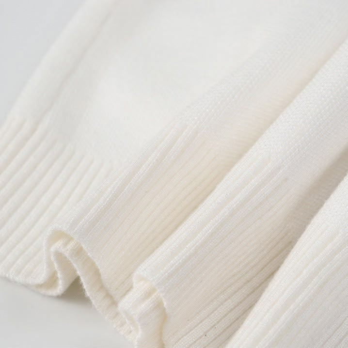 Asymmetric Trefoil Knit Track Jacket