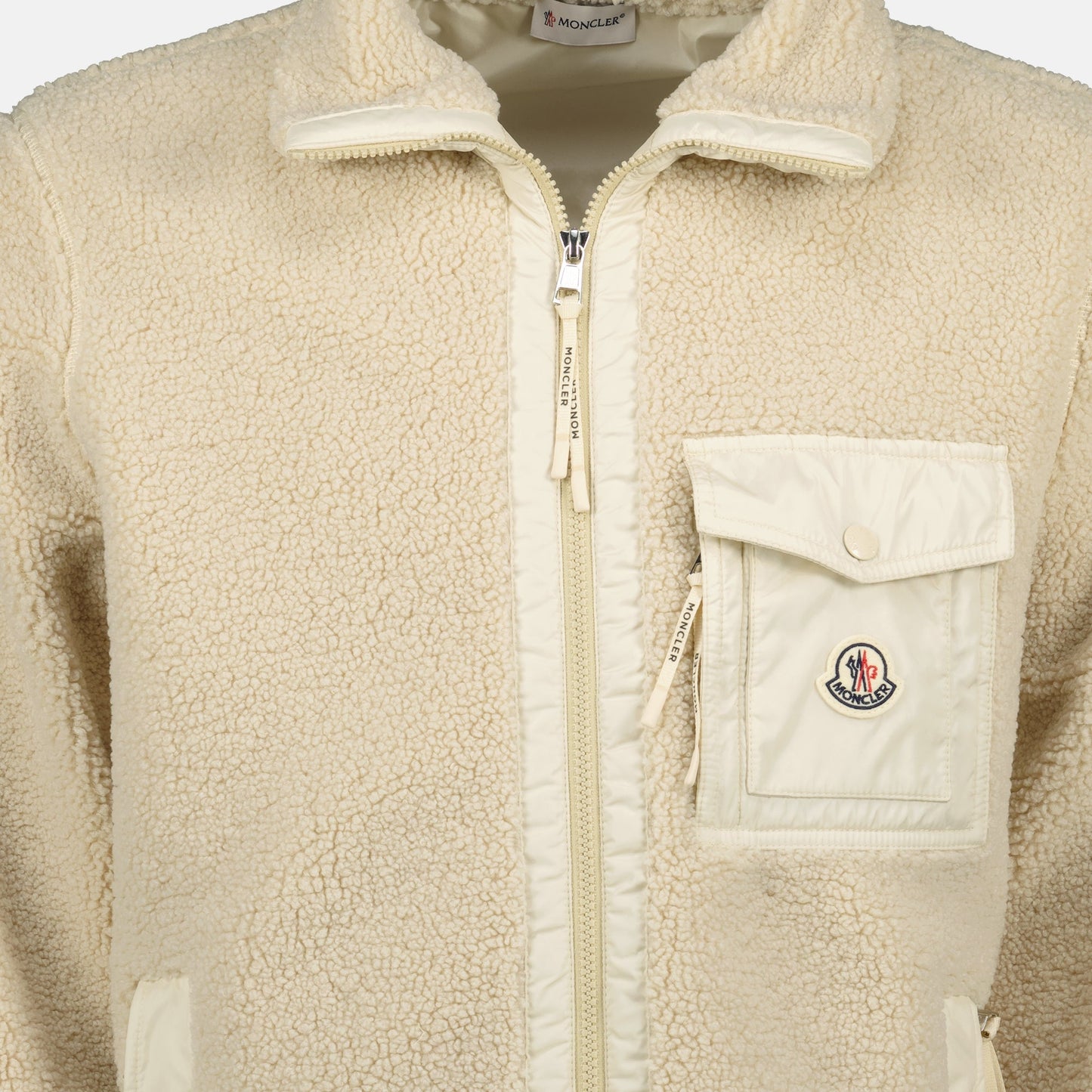 Beige Teddy Zip-Up Jacket