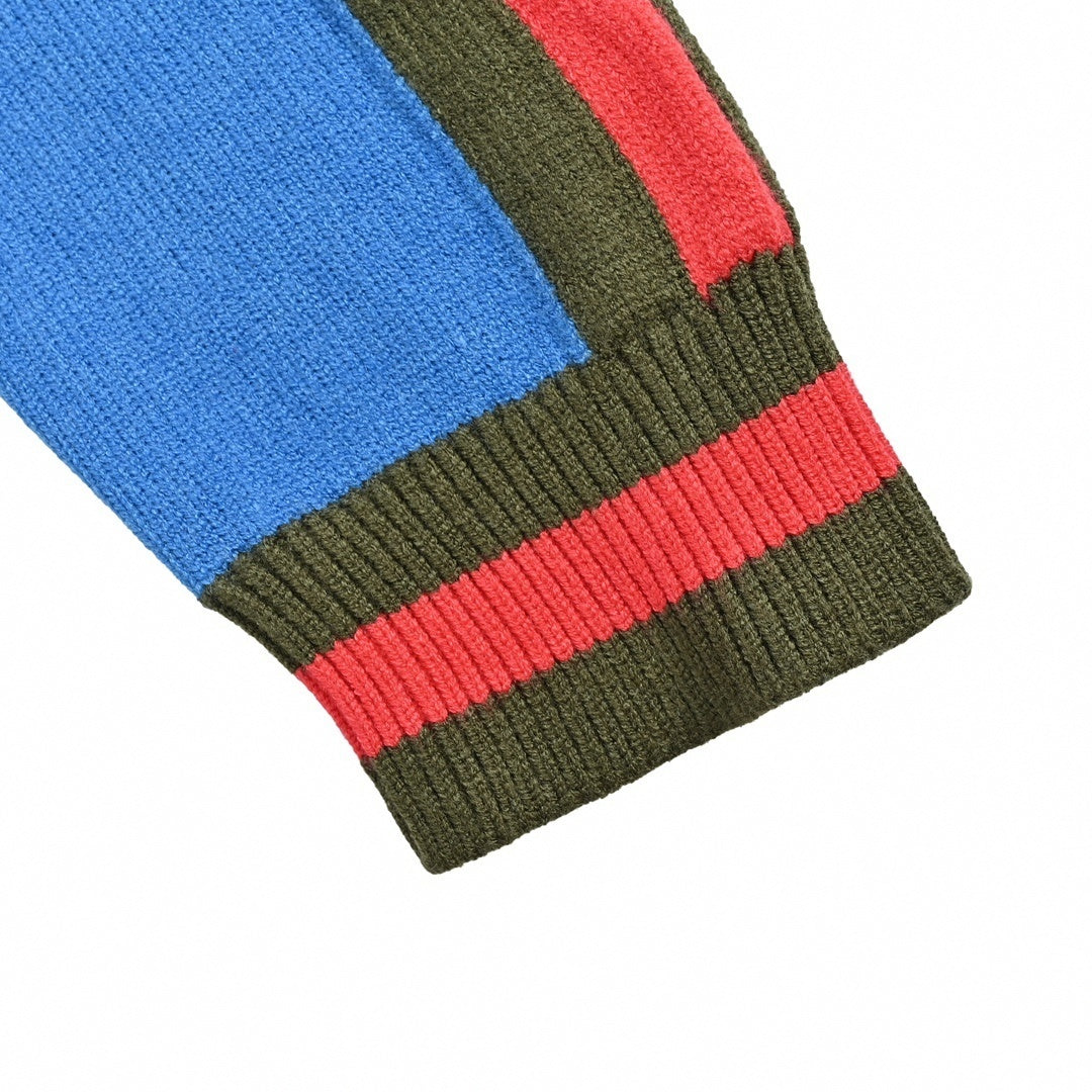 Cotton Knit Zip Jacket | Blue