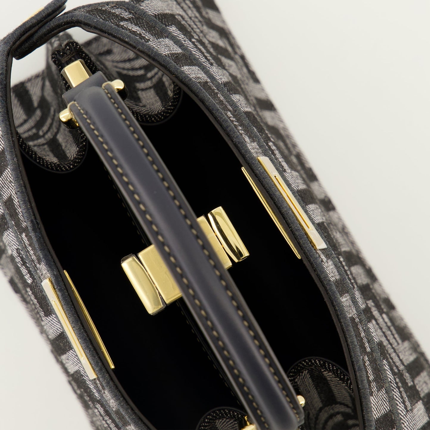 Peekabbo Nano Bag in FF Denim