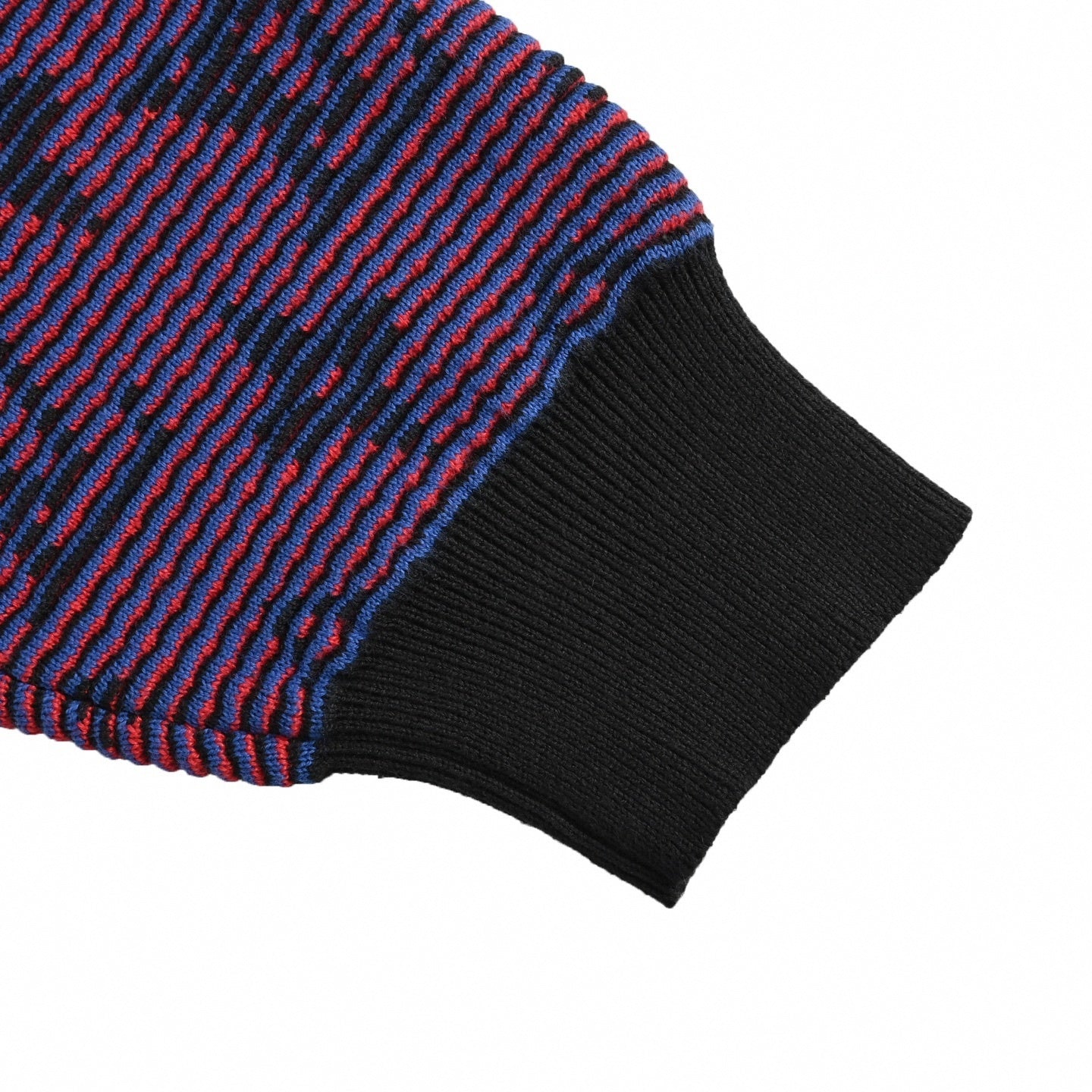 Gradient Monogram Ribbed Cardigan | Purple & Black