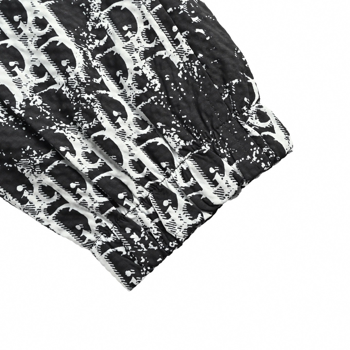 Painted Oblique Hooded Jacket | Black & White