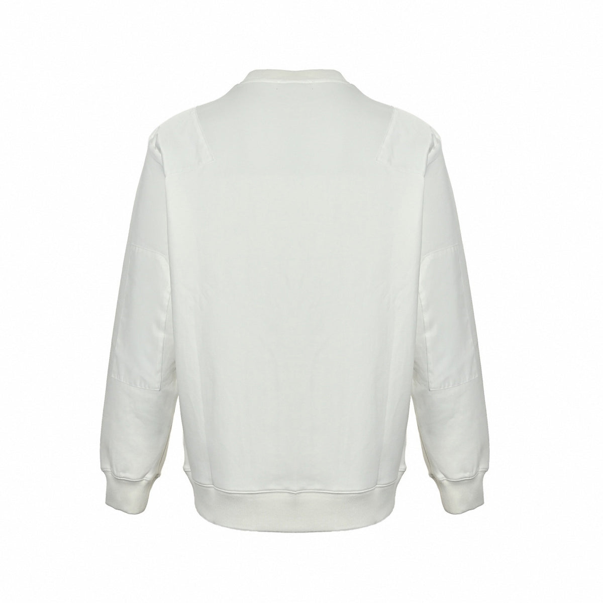 Cotton & Nylon Paneled Sweatshirt / Pristine White