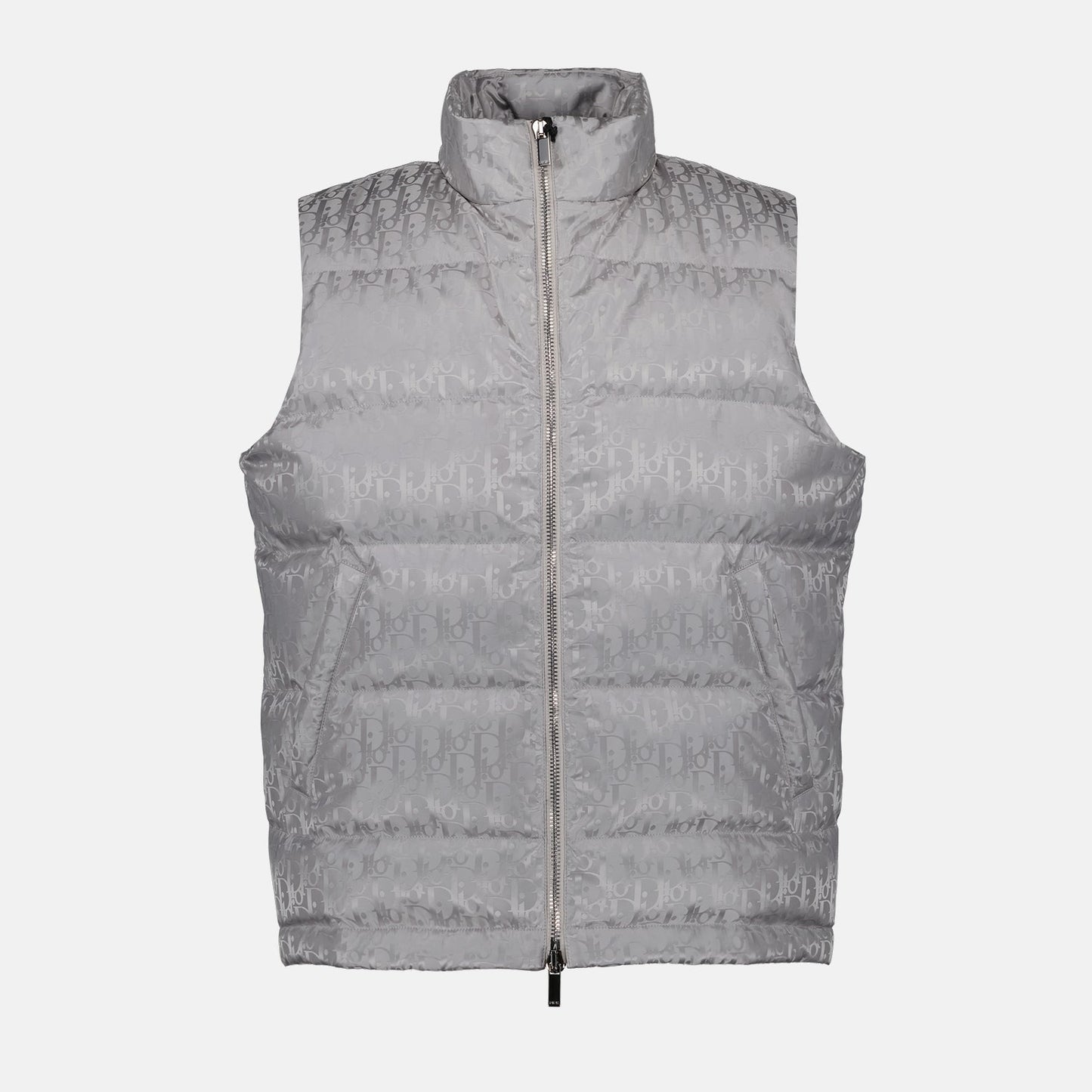Oblique sleeveless jacket