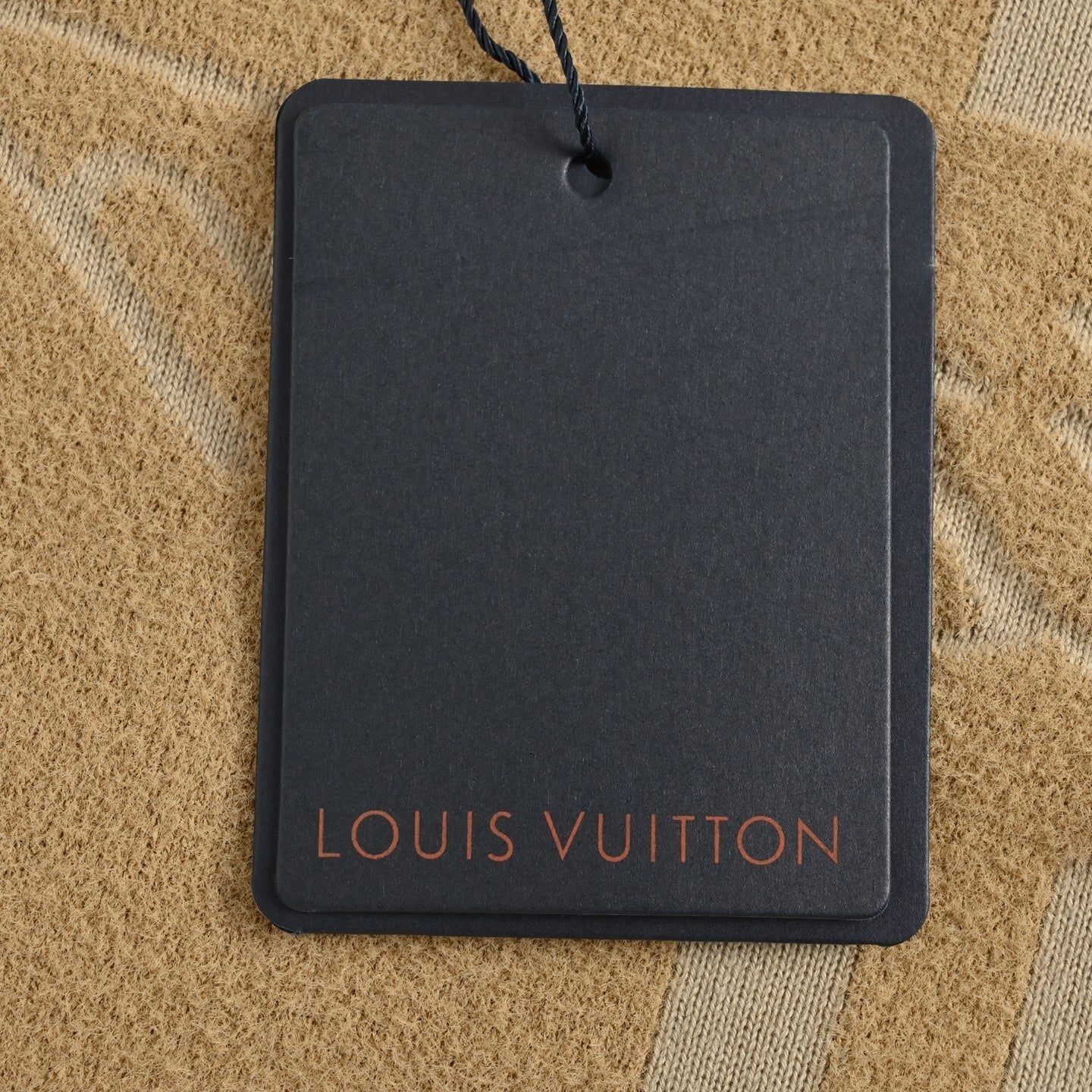 Script Textured Knit Cardigan | Beige