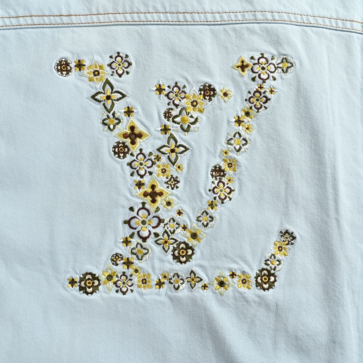 Embroidered Floral Monogram Harrington Jacket