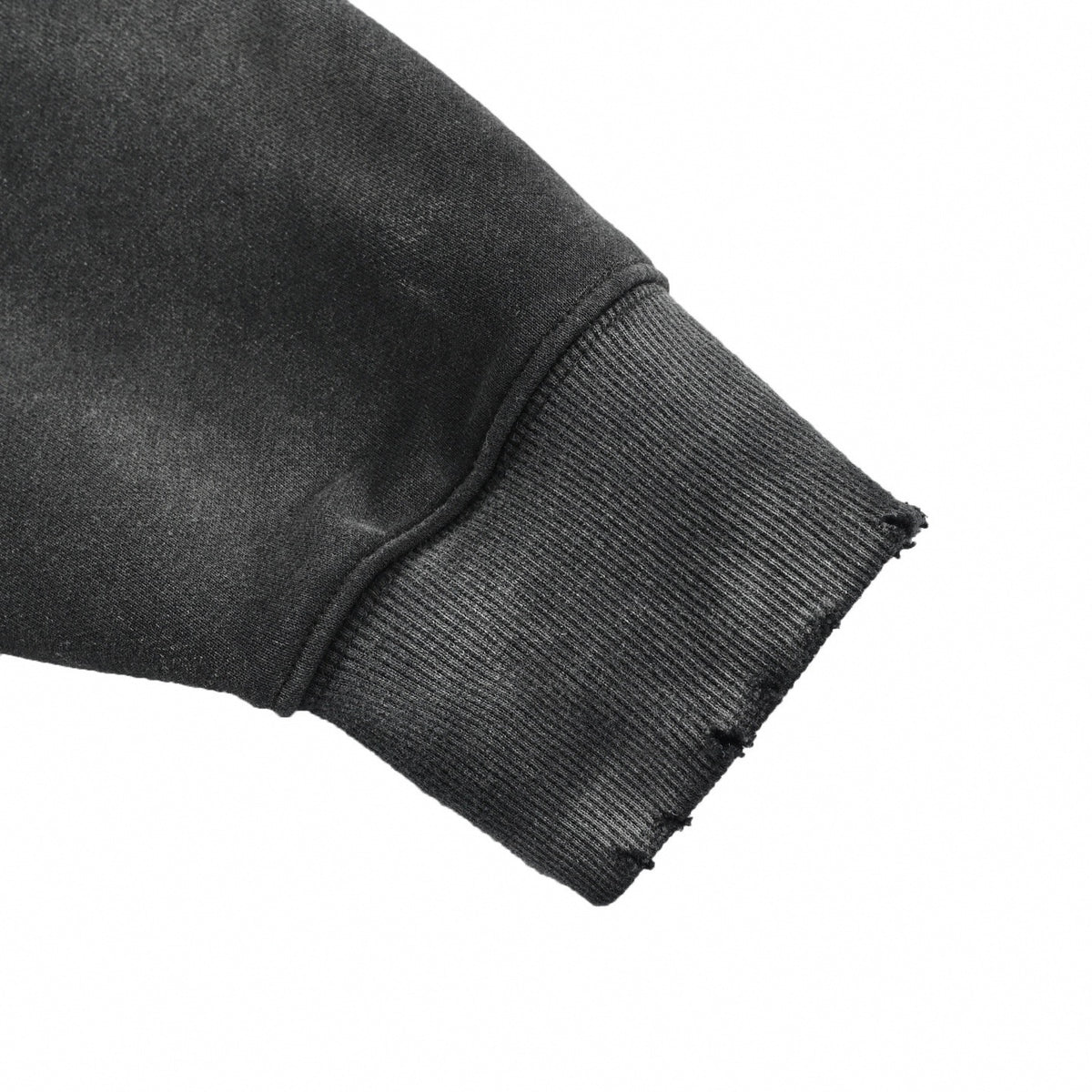 Gradient Wash Denim Appliqué Hoodie