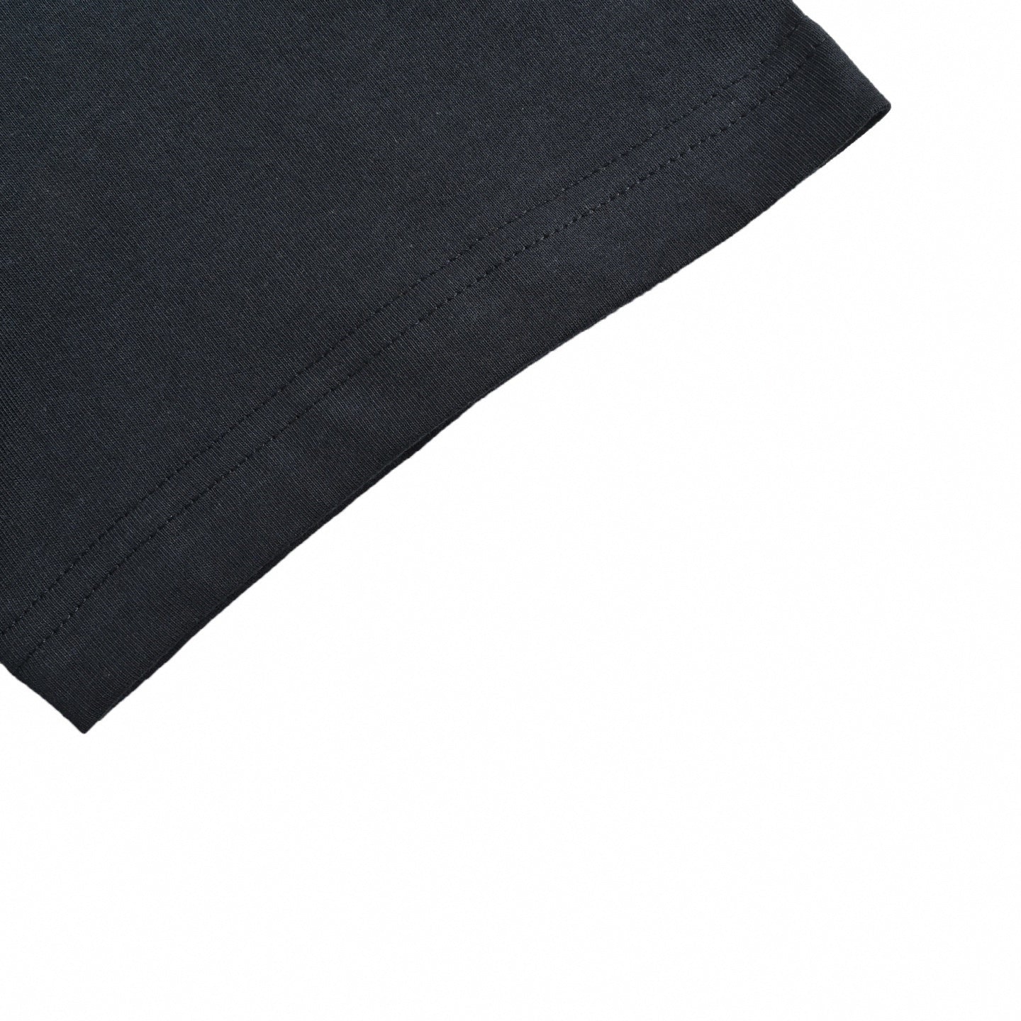 Logo Stripe Cotton Tee | Black