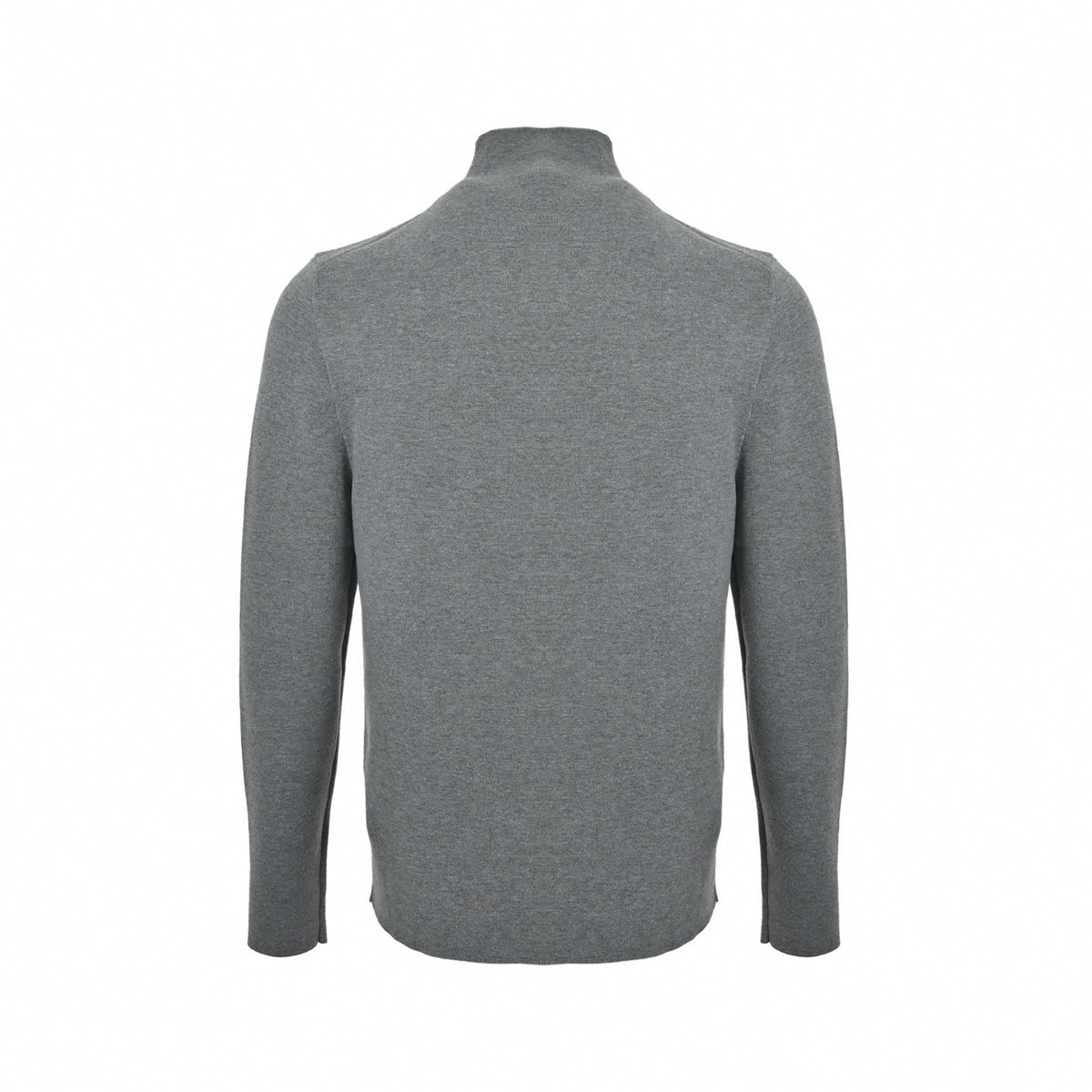 CD Embroidered Full-Zip Stand-Collar Knit Sweater Jacket in Grey
