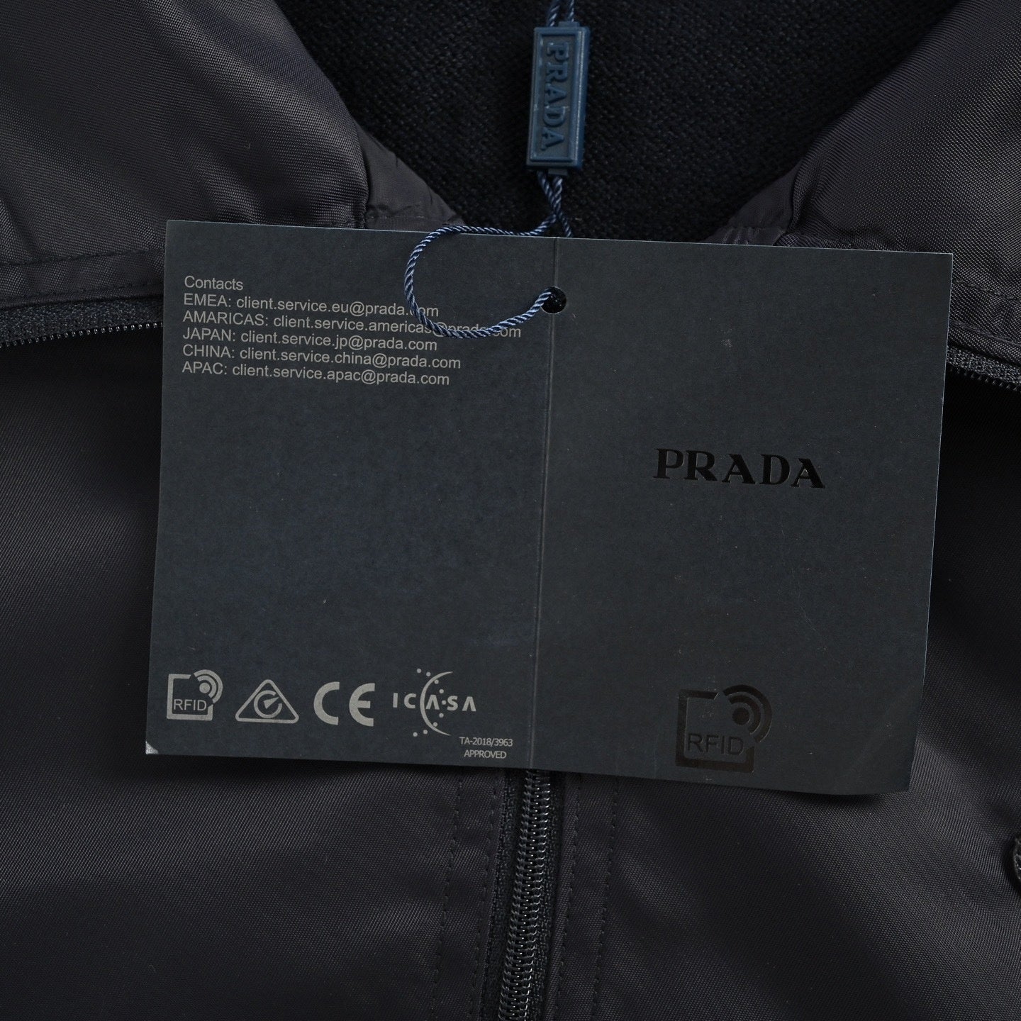 Re-Nylon Mixed-Media Hybrid Jacket | Navy Blue