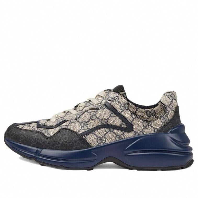 Rhyton GG Supreme Sneakers | Beige & Navy
