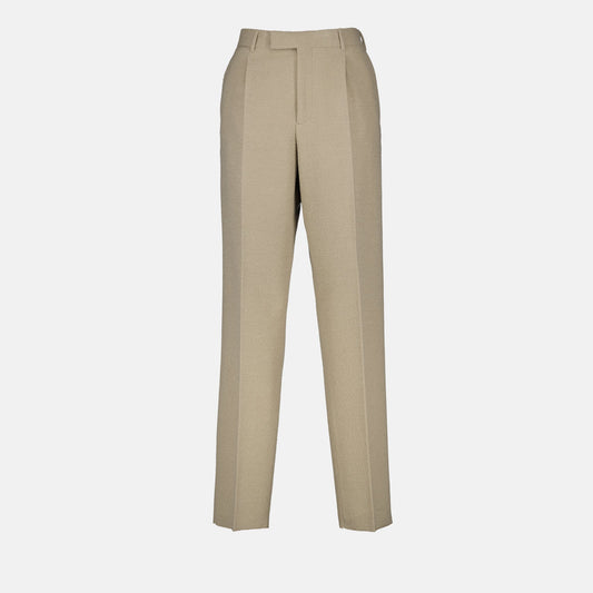 Wool Pleated Trousers