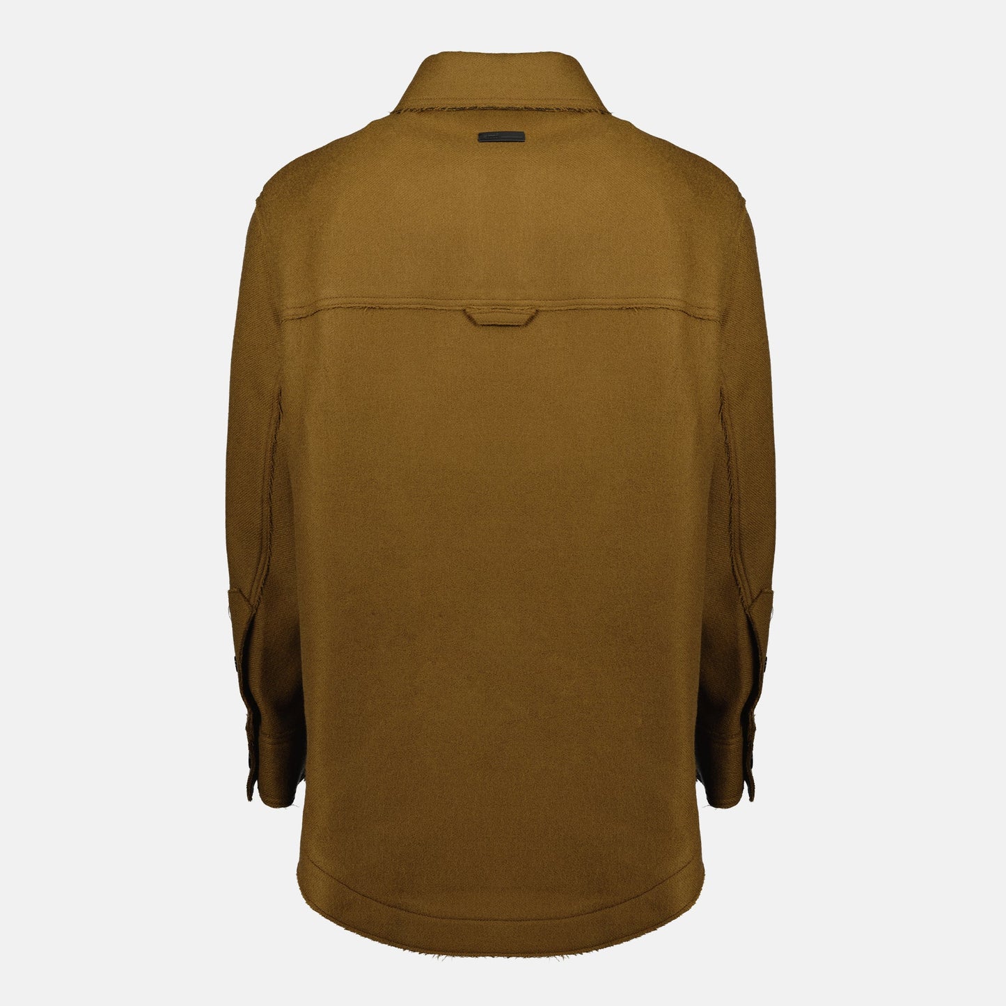 Brown Wool Shirt Jacket