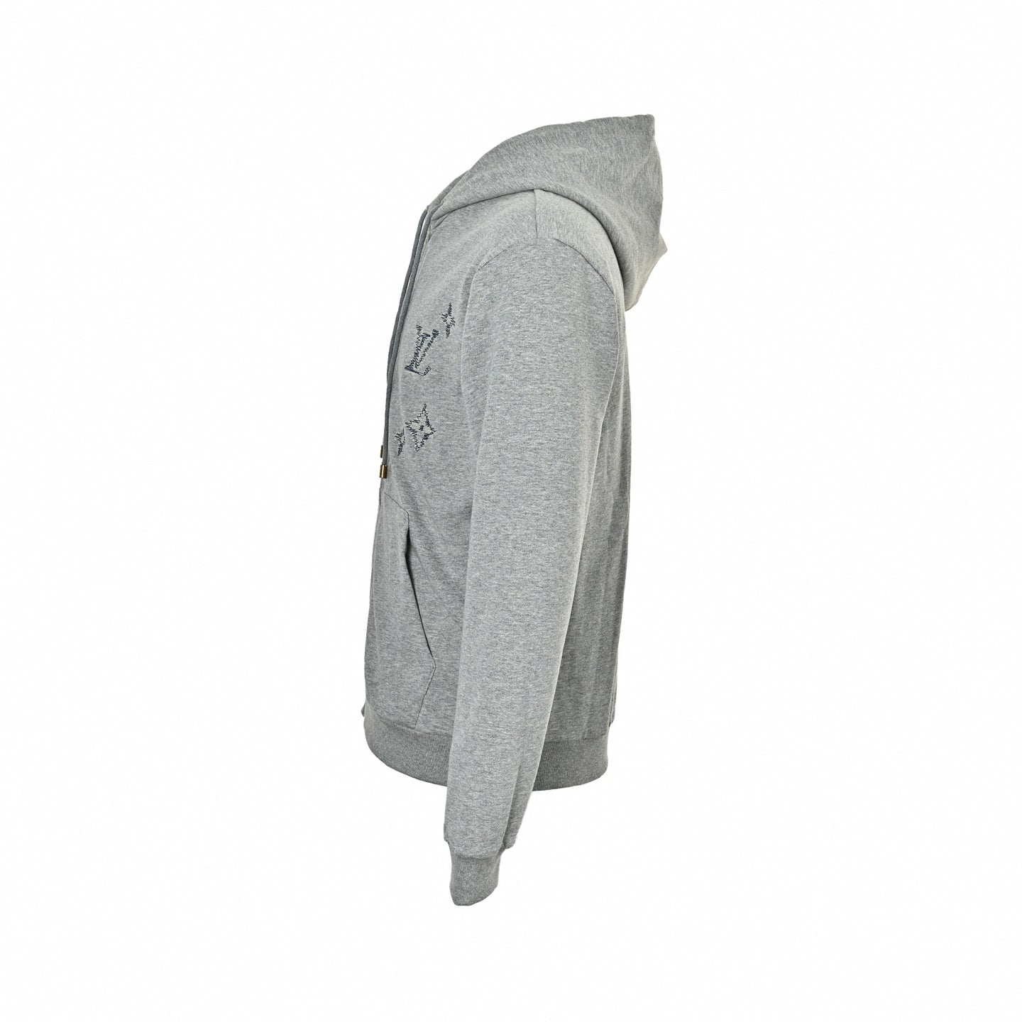 Embroidered Sketch Monogram Zip-Up Hoodie