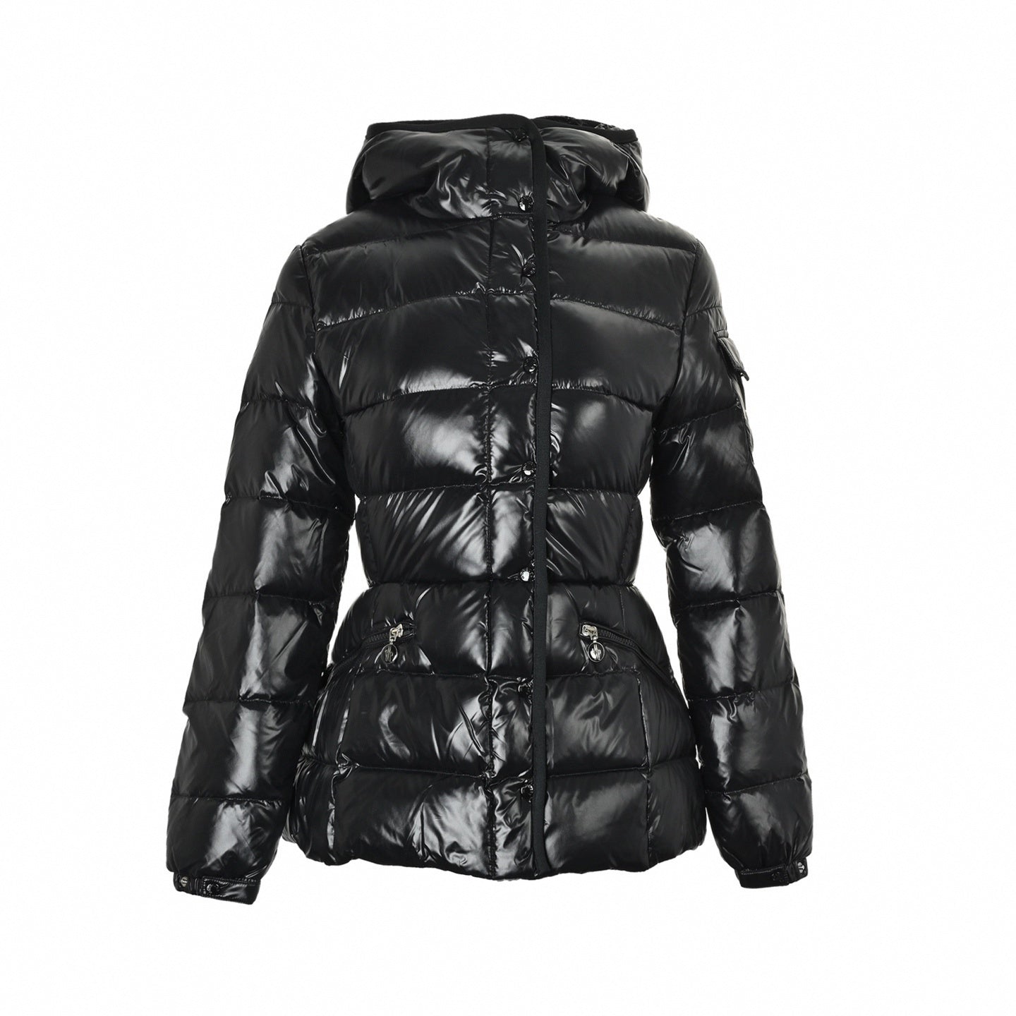 Glossy Hooded Puffer Jacket