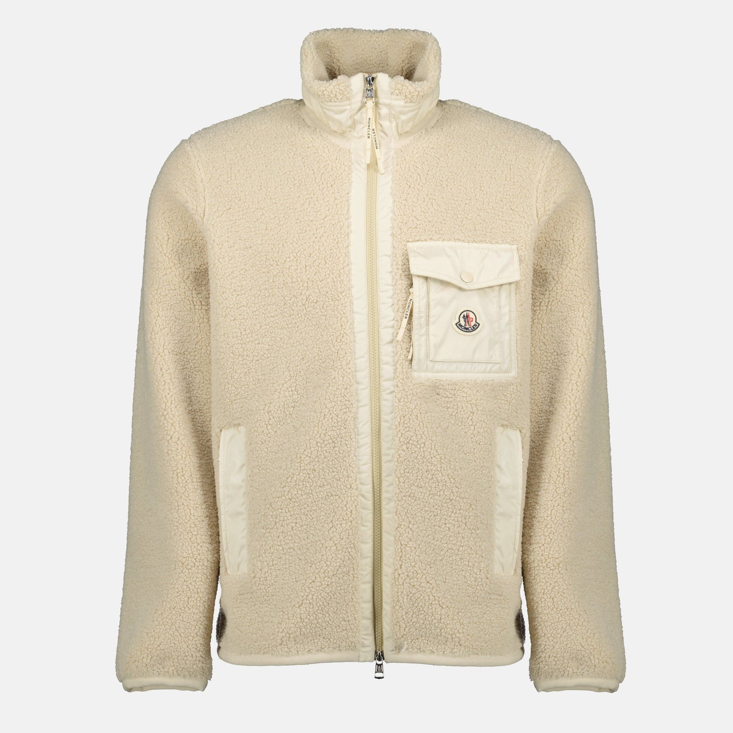 Beige Teddy Zip-Up Jacket