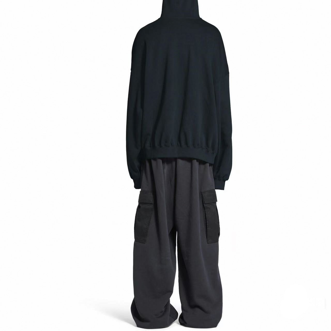 Tricolor 3D Logo Hoodie | Washed Black