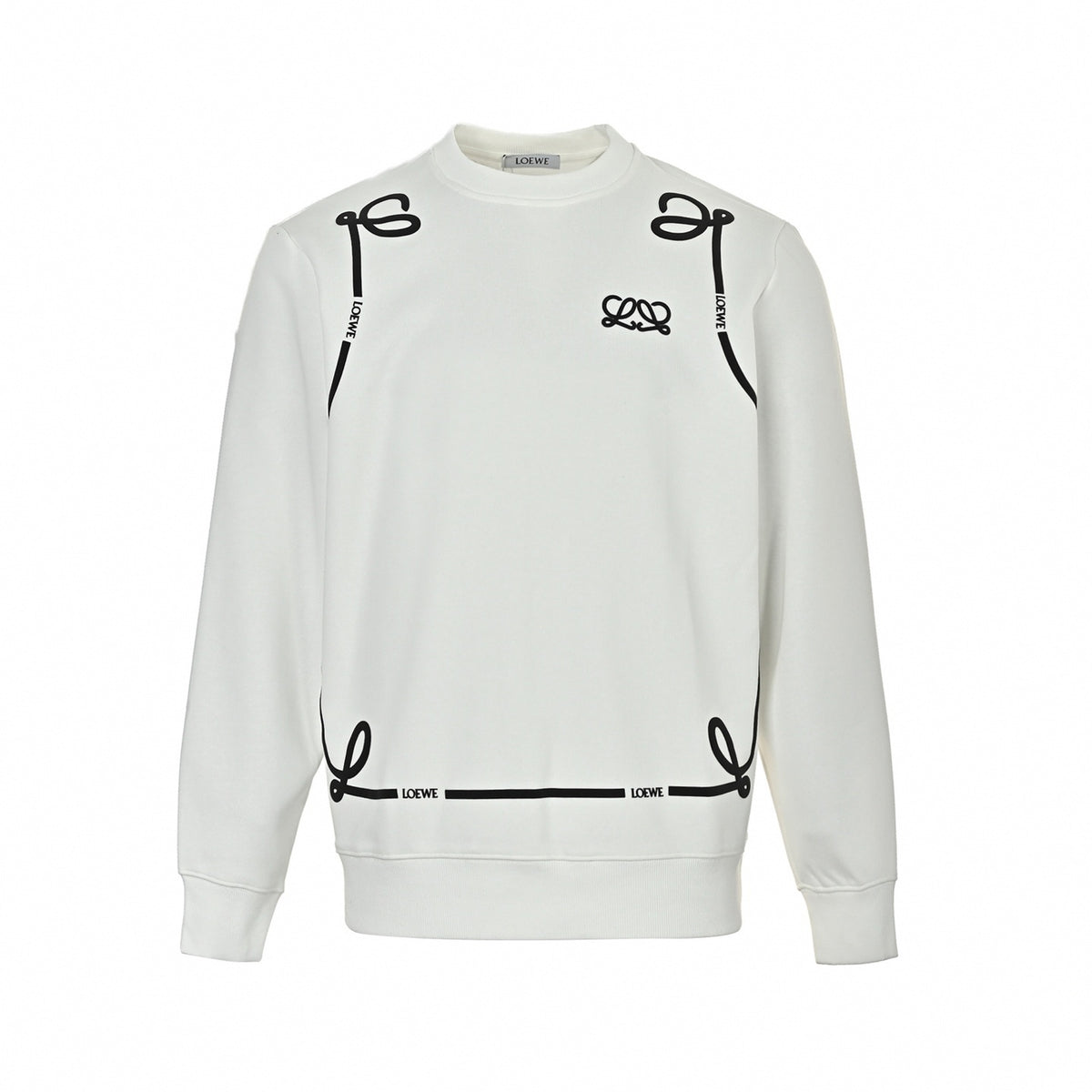 Anagram Graphic Frame Sweatshirt - White
