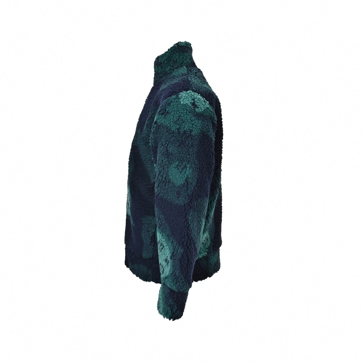 Monogram Camo Jacquard Fleece Blouson in Navy & Forest Green