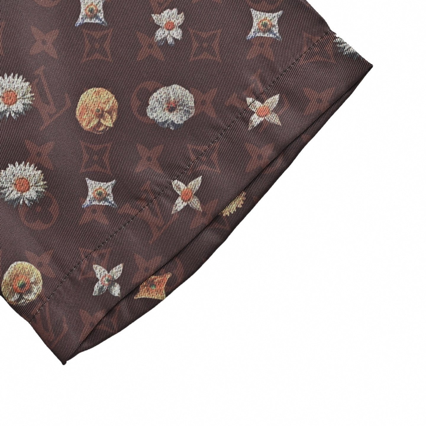 Botanical Monogram Short-Sleeve Shirt - Brown