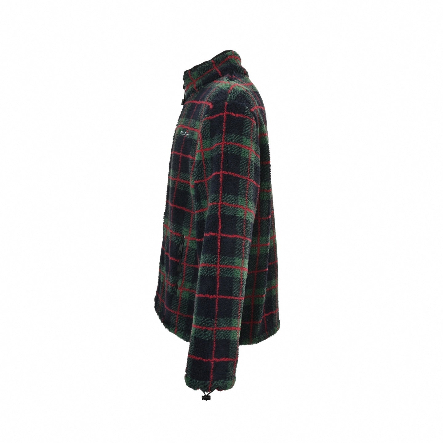 Plaid Fleece Zip-Up Jacket