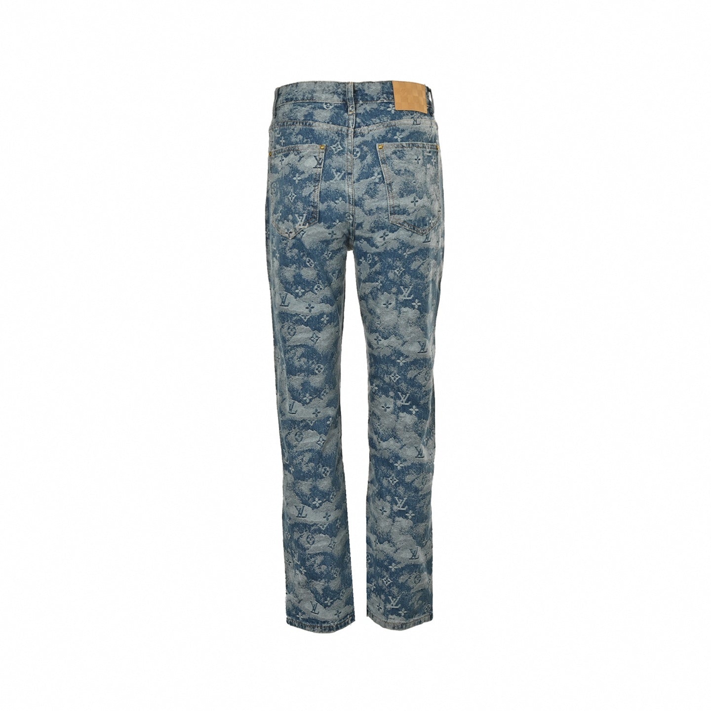 Monogram Cloud Jacquard Jeans | Blue