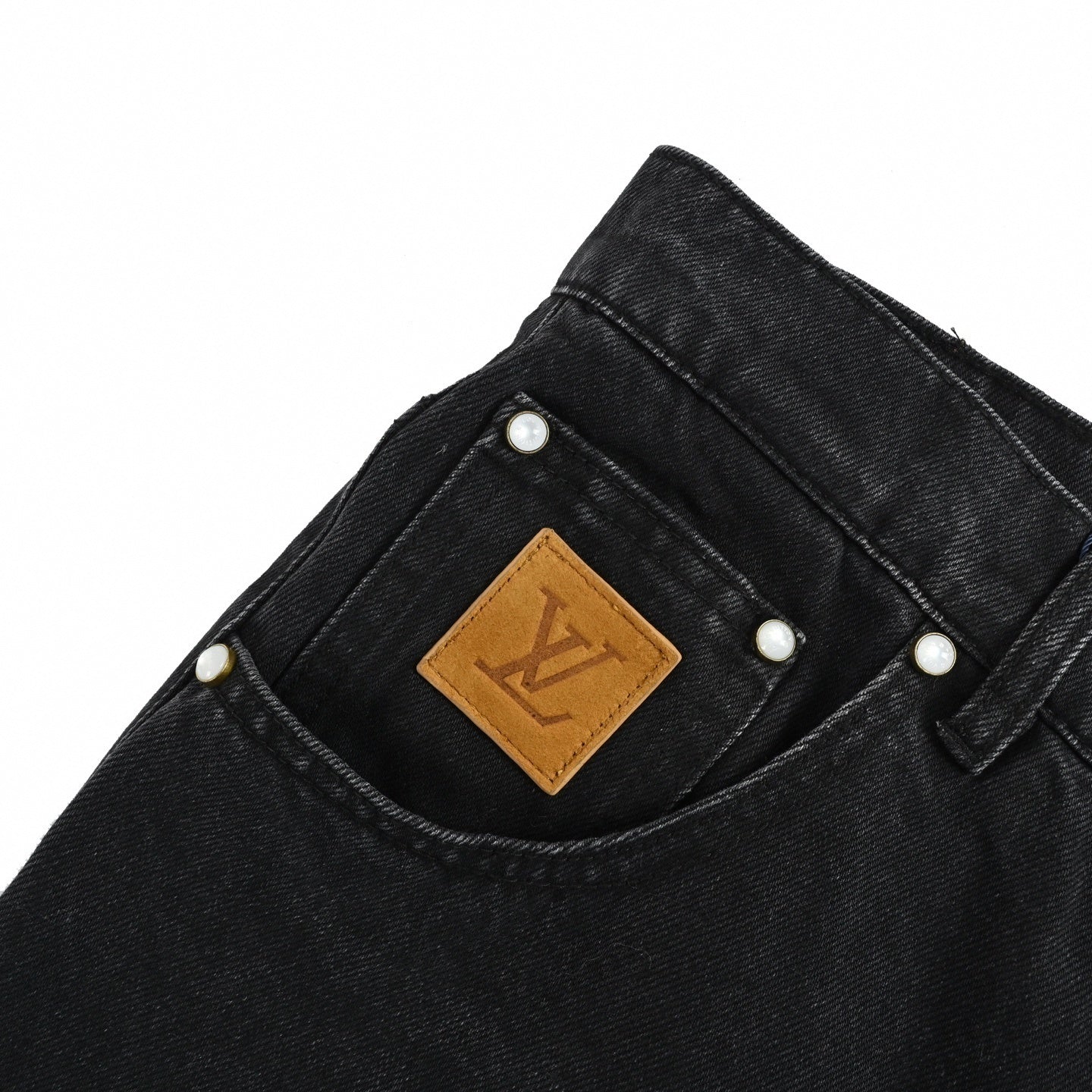 LV Signature Embroidered Jeans - Dark Wash – HauteRoma