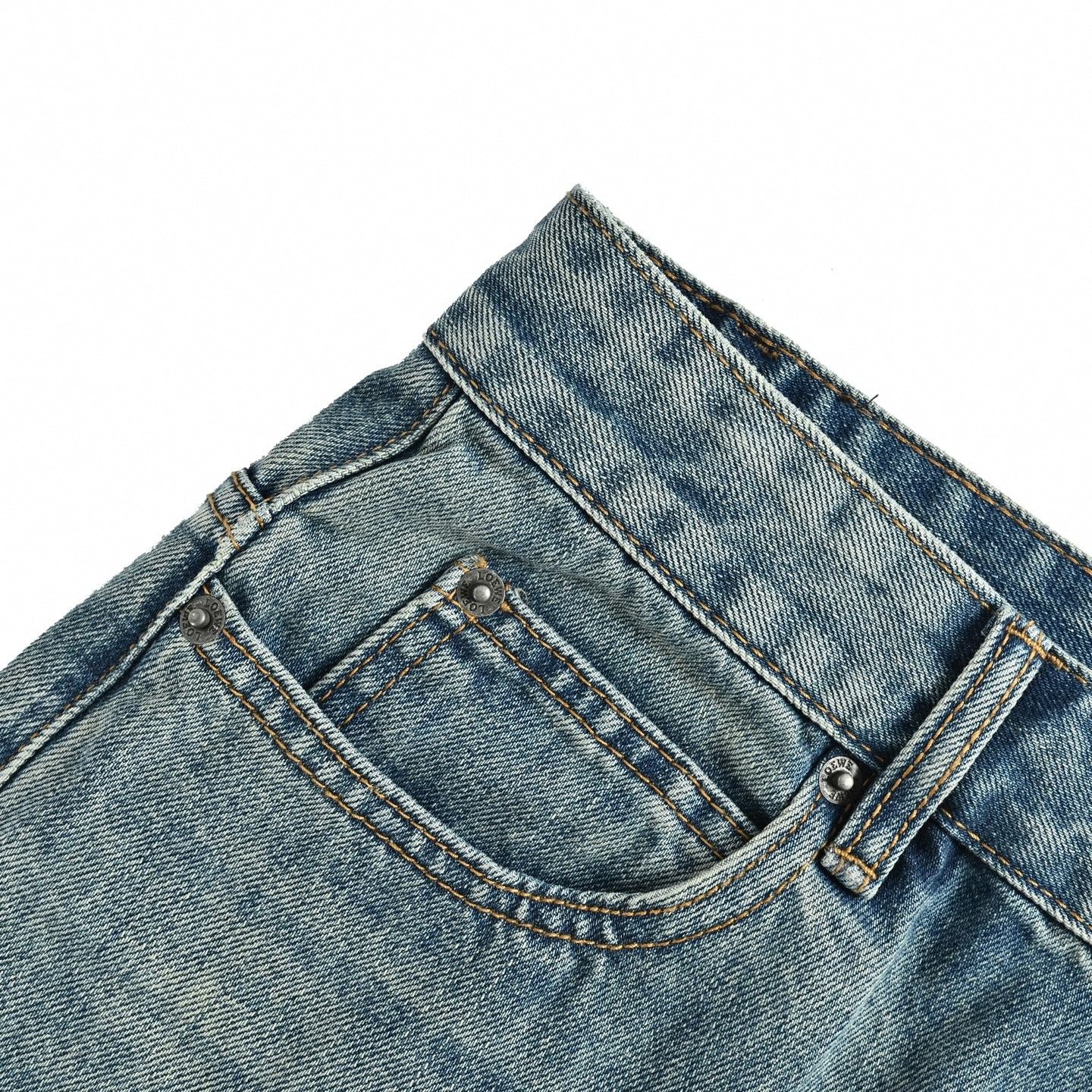 Anagram Embroidered Jeans - Light Vintage Blue
