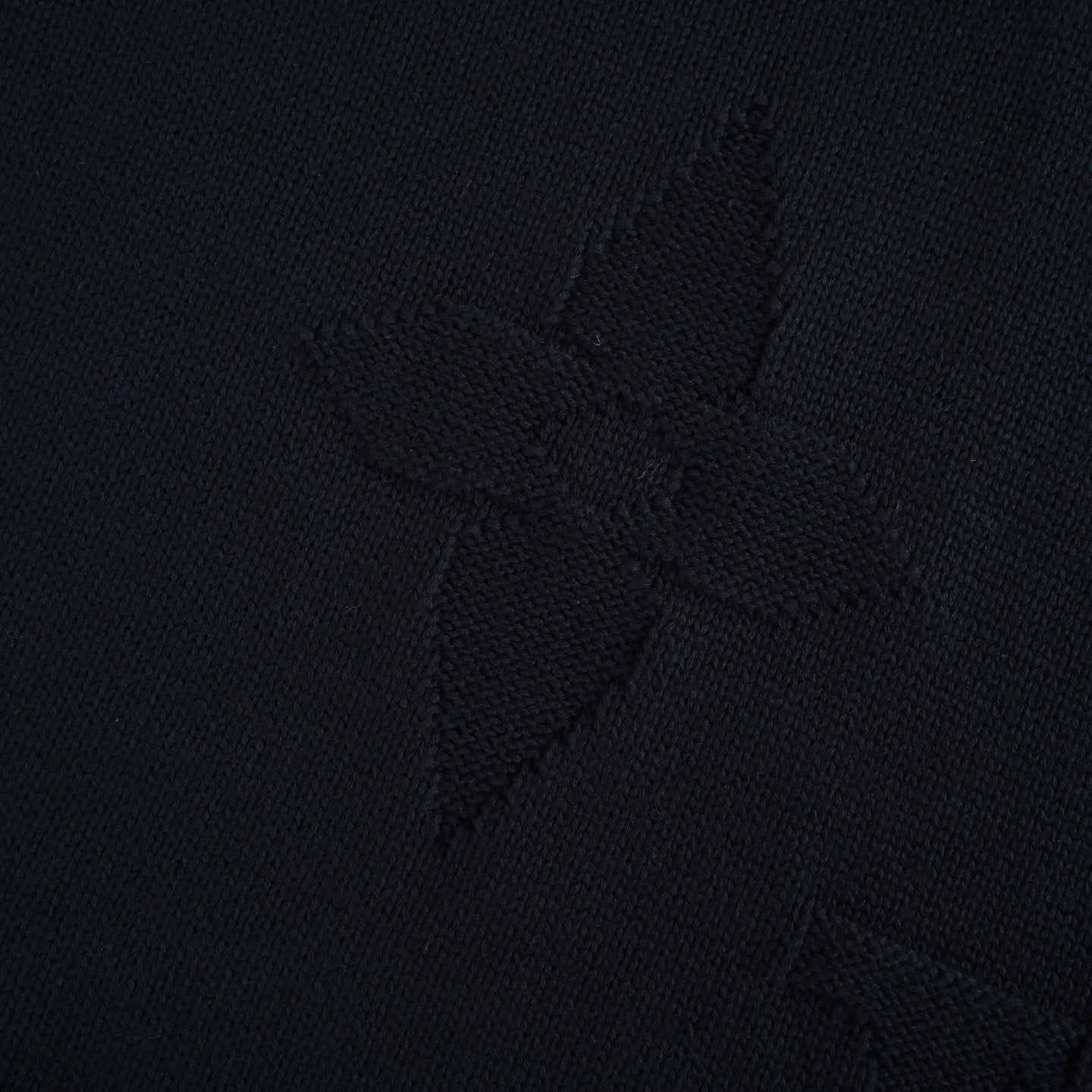 Embossed Monogram Flower Quarter-Zip | Navy