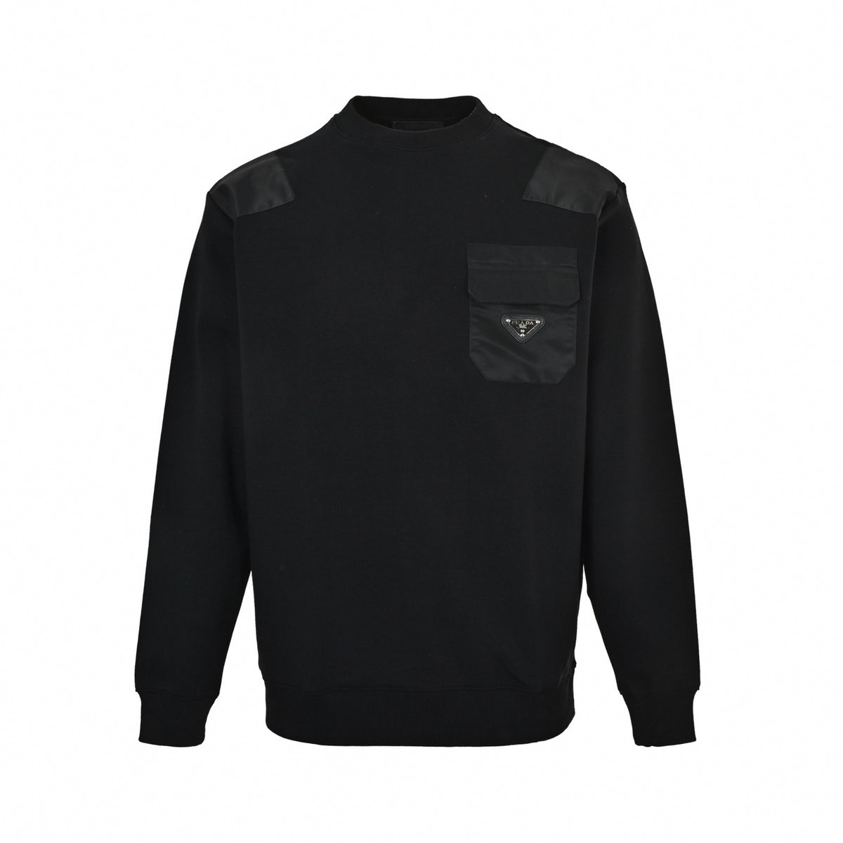 Cotton & Nylon Paneled Sweatshirt