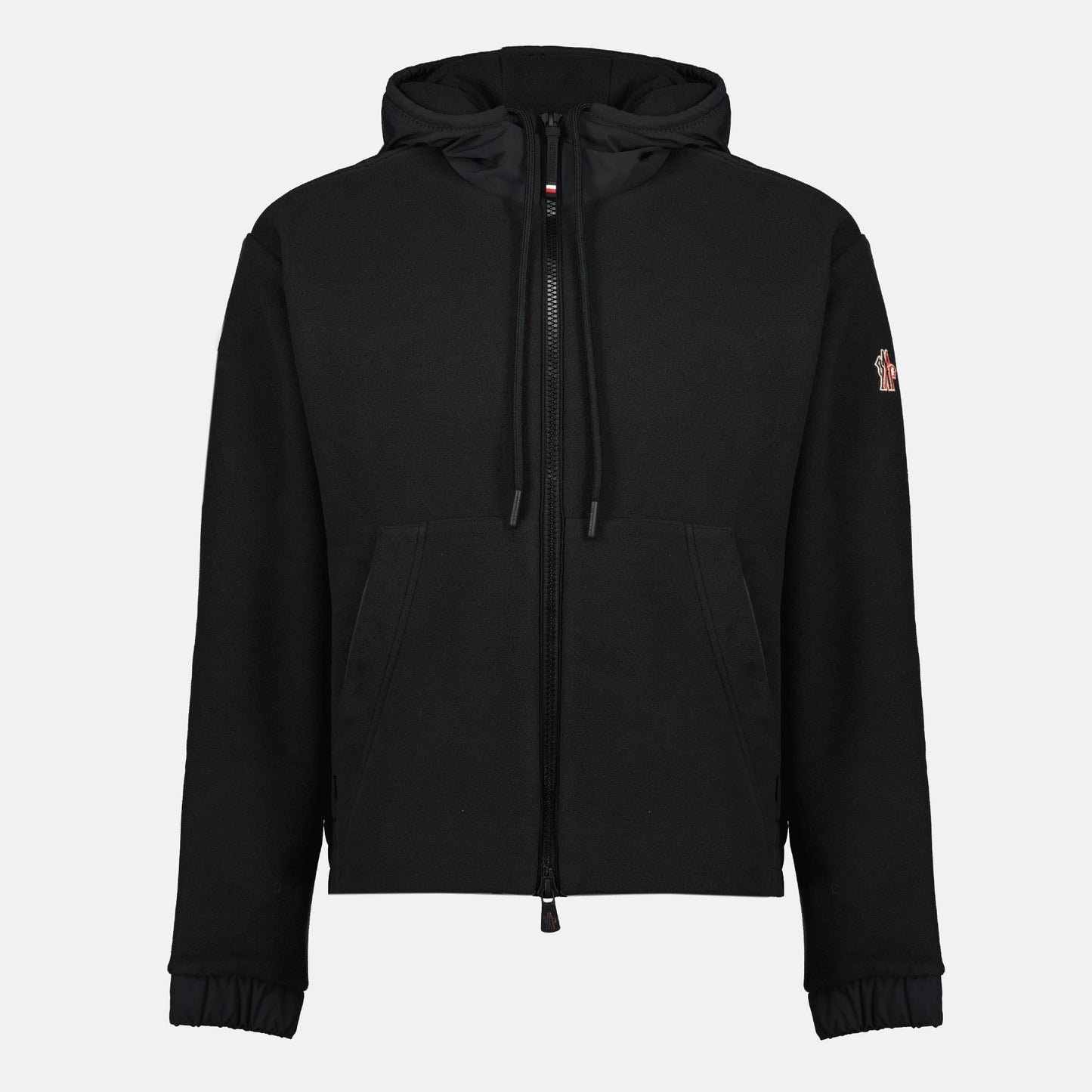 Black Polartec® Zip-Up Cardigan