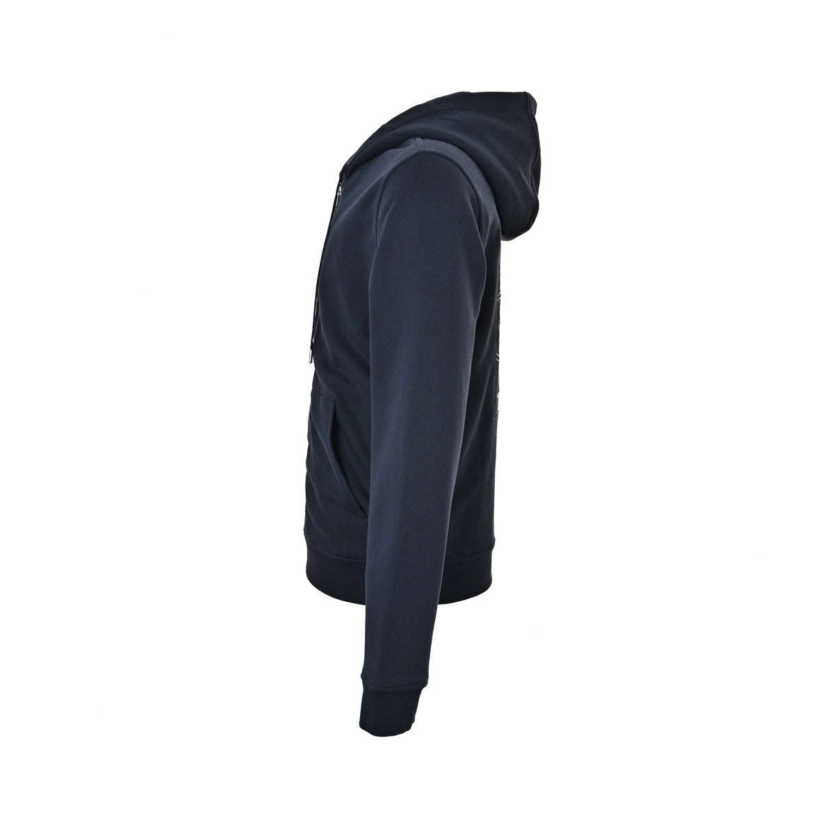 Printed Graphic Patch Full-Zip Hoodie