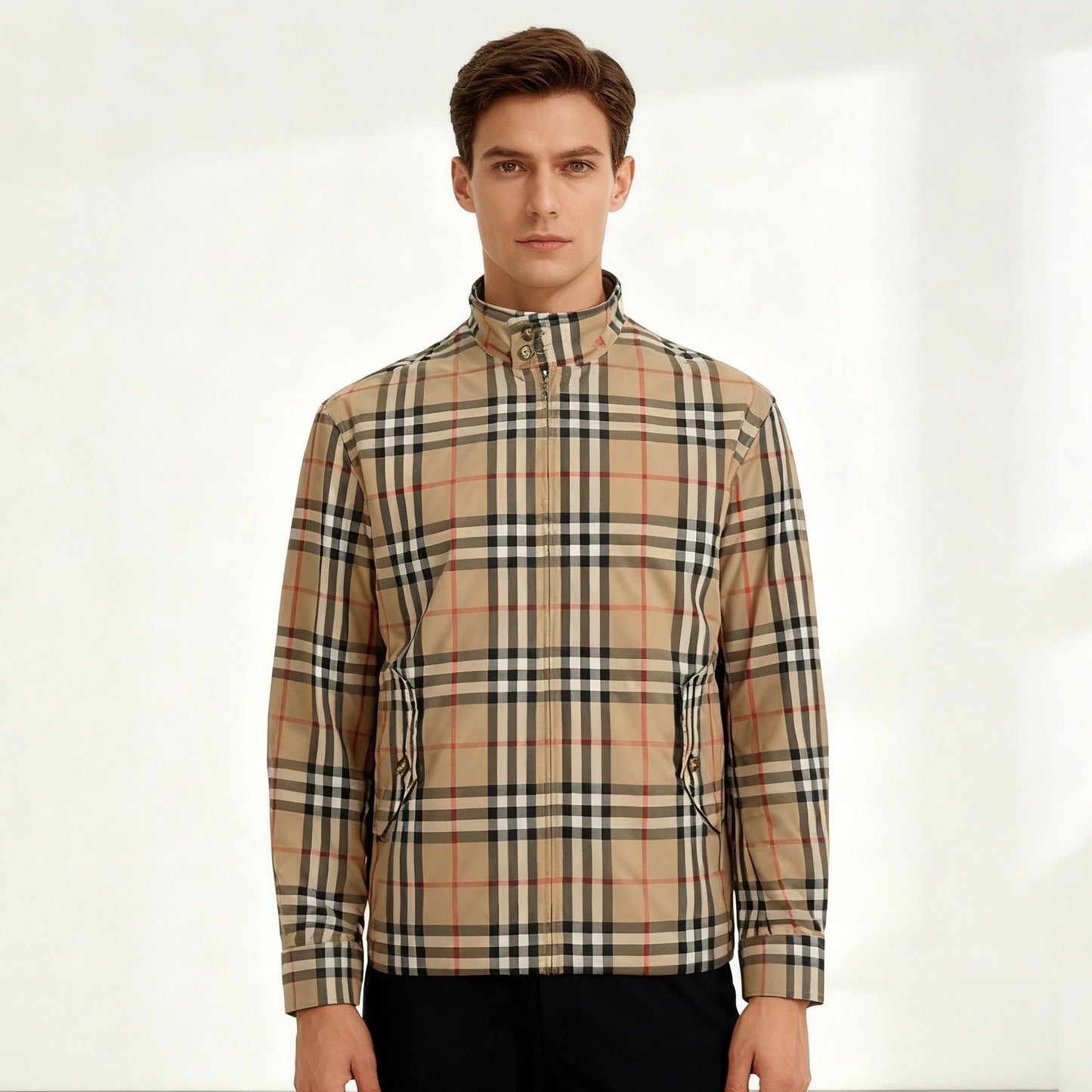 Vintage Check Harrington Jacket | Beige