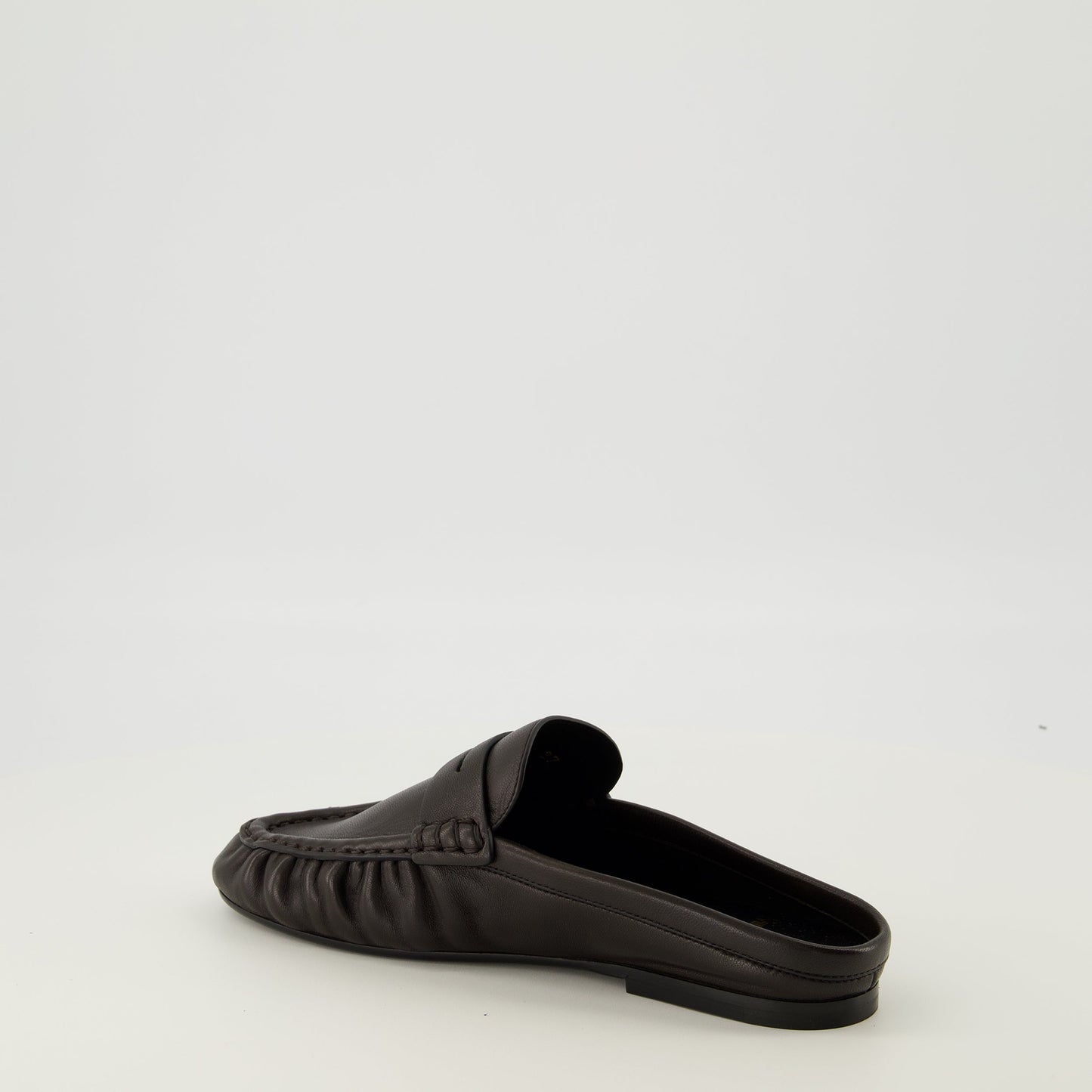 Black Loafer Mules