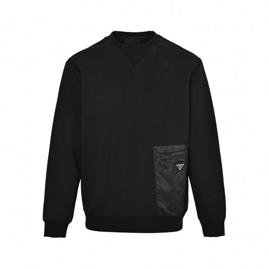 Paneled Re-Nylon Utility Crewneck