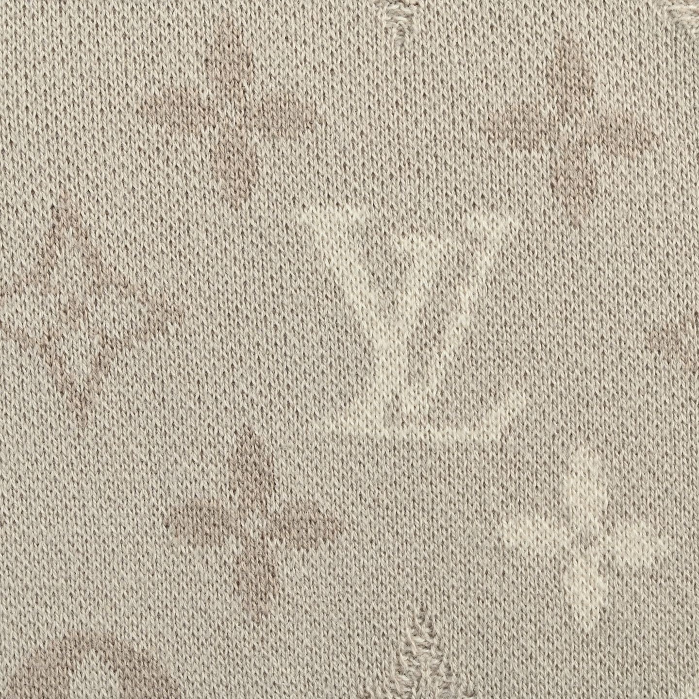 Monogram Jacquard Knit T-Shirt - Beige