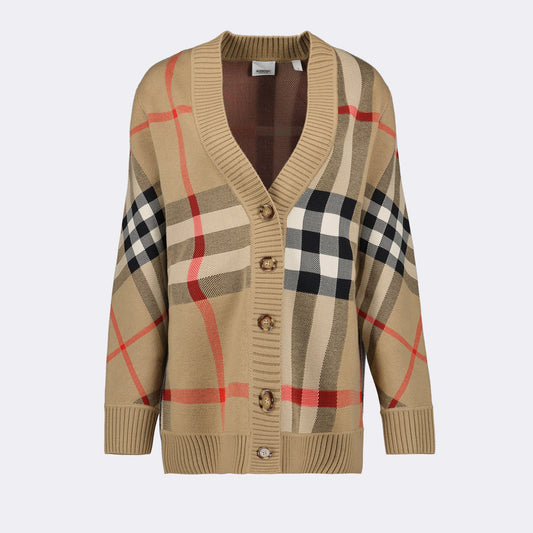 Checked cardigan