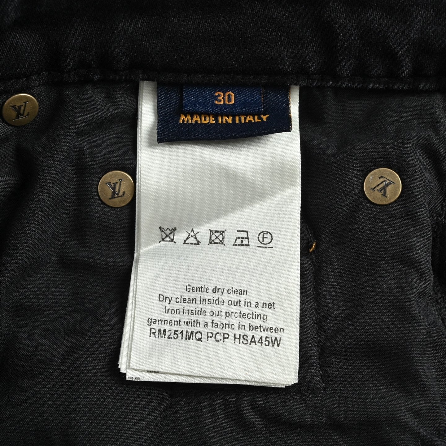 LV Signature Embroidered Jeans - Dark Wash