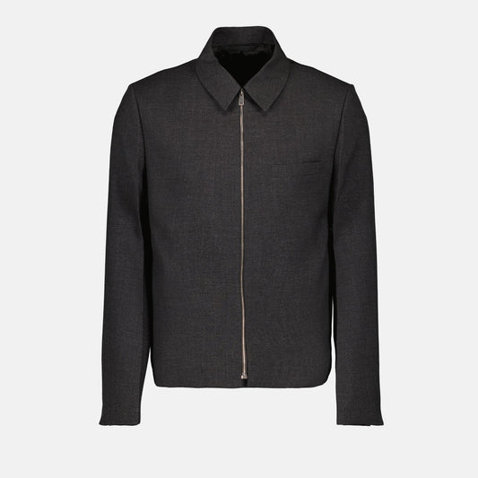 Zip-Up Wool Jacket