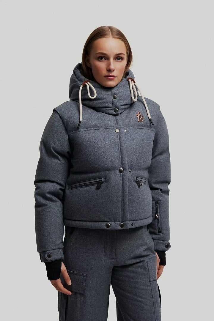 Convertible Puffer Jacket - Slate Grey