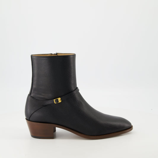 Pat Leather Ankle Boots