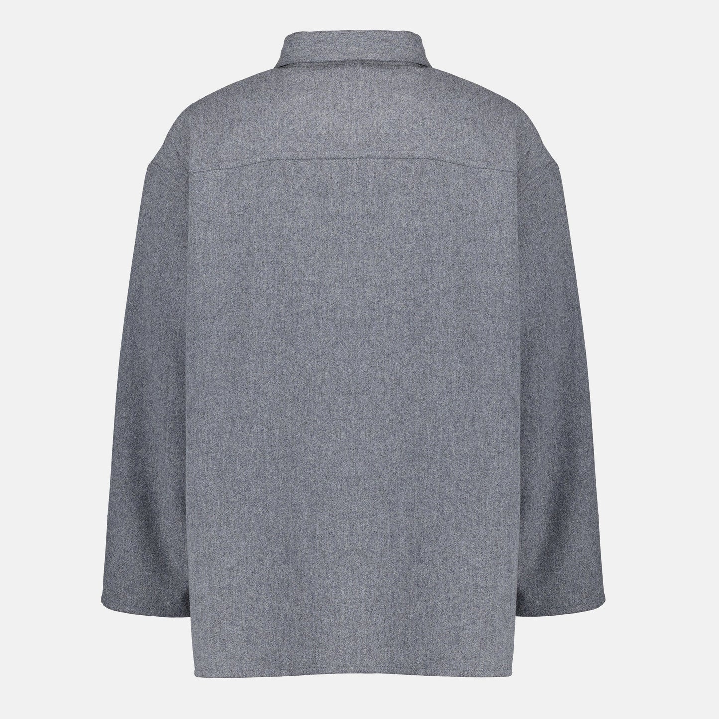 Gray Wool Polo Shirt